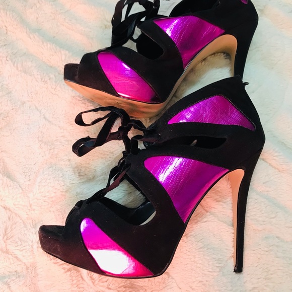 Pink black booties size 9 - Picture 8 of 9